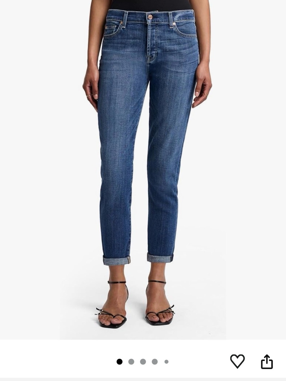 7 For All Mankind Dark Blue Boyfriend Jeans